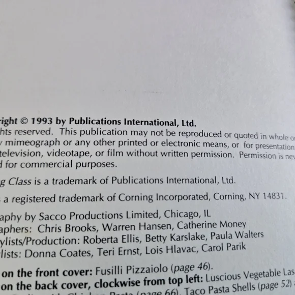 Cooking Class Pasta Cookbook Recipe Book - Picture 3 of 5